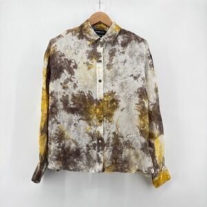 FIFTEEN TWENTY Tie Dye Rayon Button‎ Down Shirt Women's Small Boho Festival
